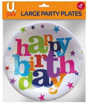 U party Large disposable party plates 9″ 8PACK