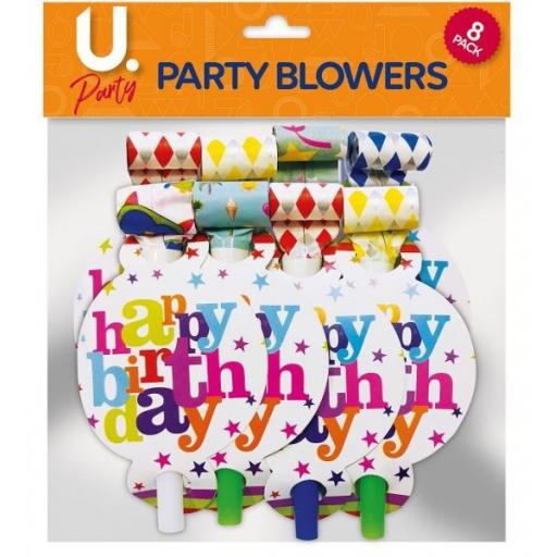 U party Party blowers 8PACK