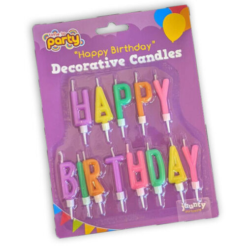 Time to party “HAPPY BIRTHDAY” DECORATIVE CANDLES